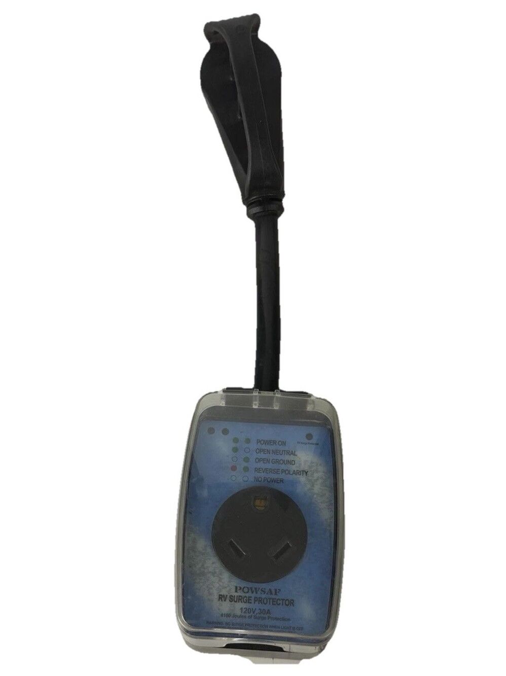 POWSAF 30 Amp RV Surge Protector 4100 Joules 120V RV30A05-1F Circuit Analyzer